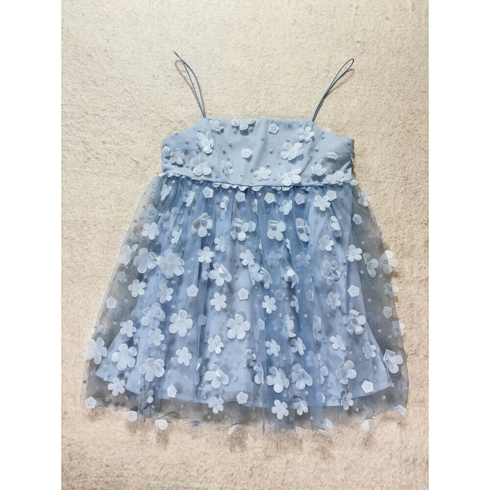 Altar'd State Aurora Floral Mesh Babydoll Dress grad party prom Embellished NWT - Picture 5 of 10